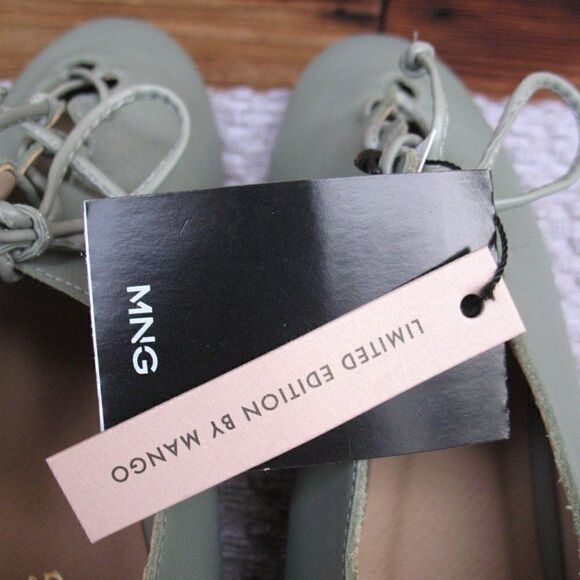 MNG Mango Womens 6 Green Lace Up Shoes - Picture 7 of 10